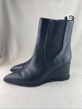 Franco Sarto Black Wedge Ankle Boots Size 11